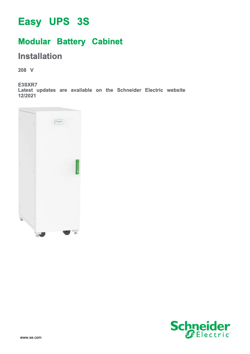 Image de la première page du manuel de l'appareil E3SXR7