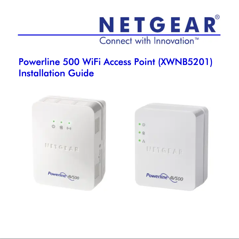 Page 1 de la notice Manuel utilisateur Netgear Powerline AV500 XWNB5201