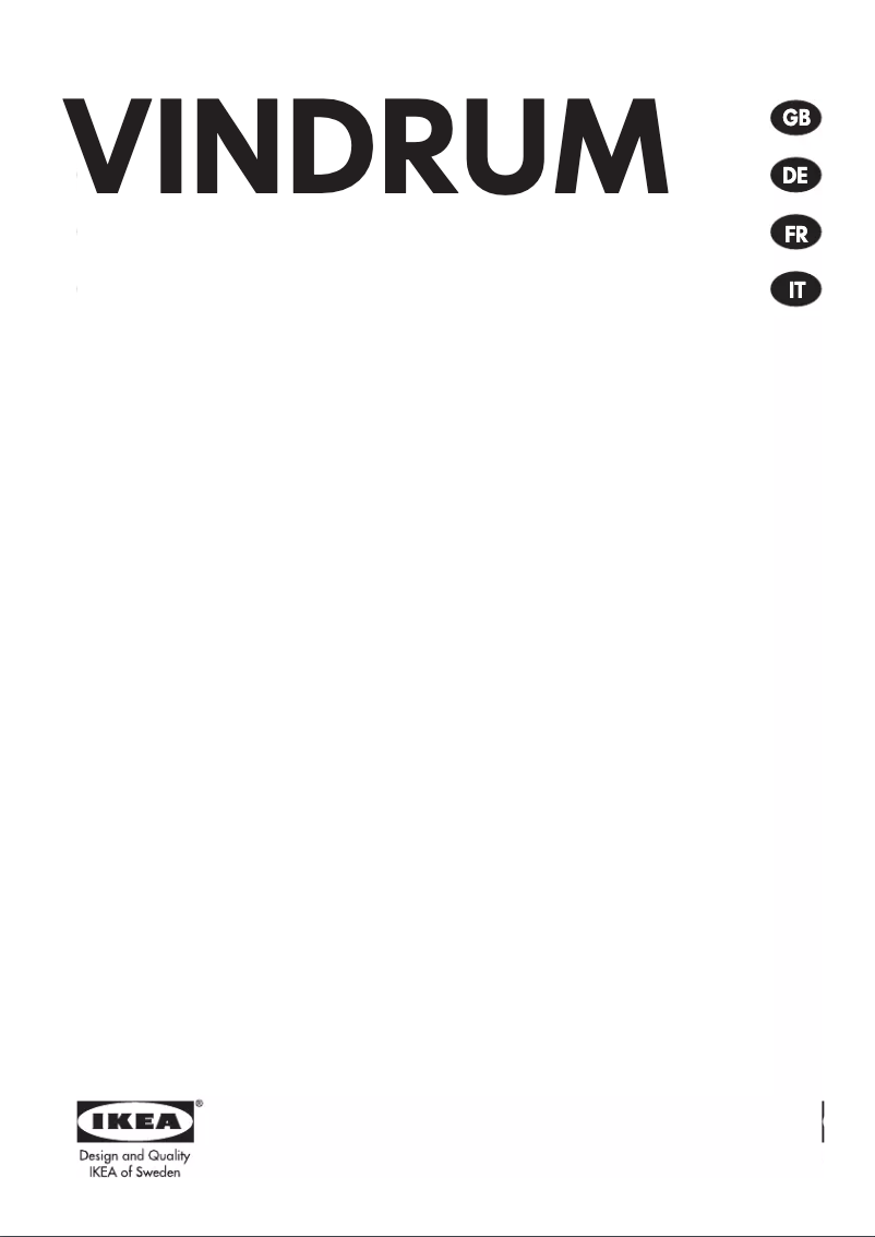 Image de la première page du manuel de l'appareil VINDRUM