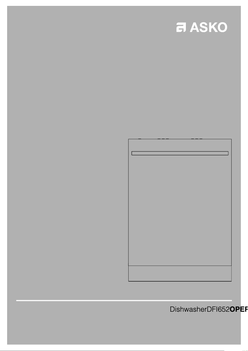 Page 1 de la notice Manuel utilisateur Asko DFI652