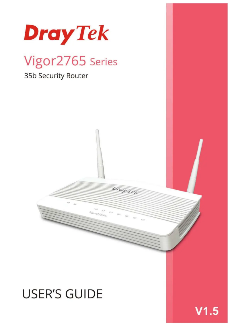 Image de la première page du manuel de l'appareil Vigor 2765