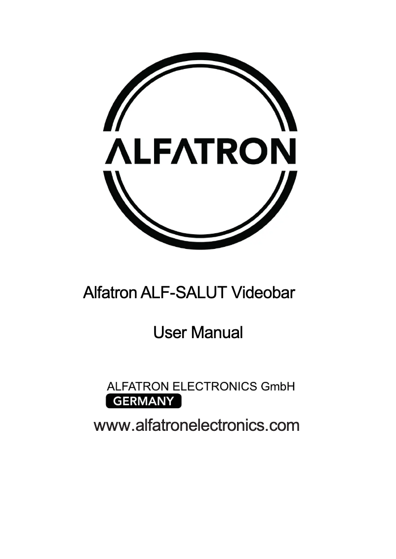 Image de la première page du manuel de l'appareil ALF-SALUT