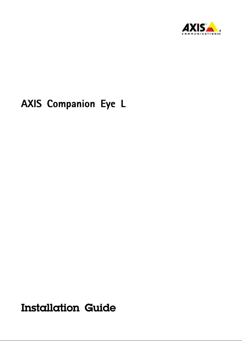 Page 1 de la notice Manuel utilisateur Axis Companion Eye L
