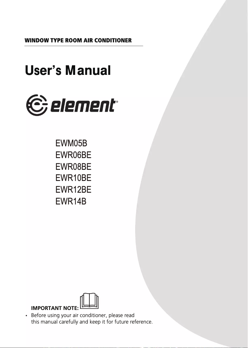 Page 1 de la notice Manuel utilisateur Element EWR14B