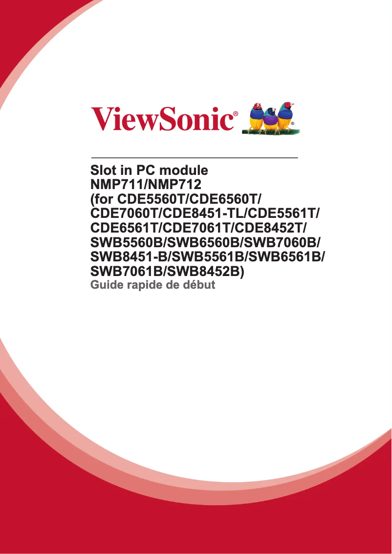 Page 1 de la notice Manuel utilisateur Viewsonic NMP711