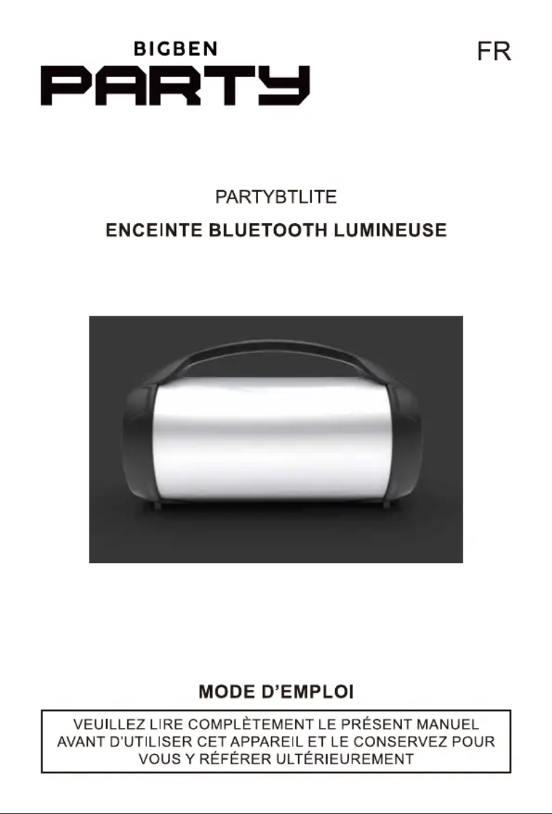Image de la première page du manuel de l'appareil PARTYBTLITE