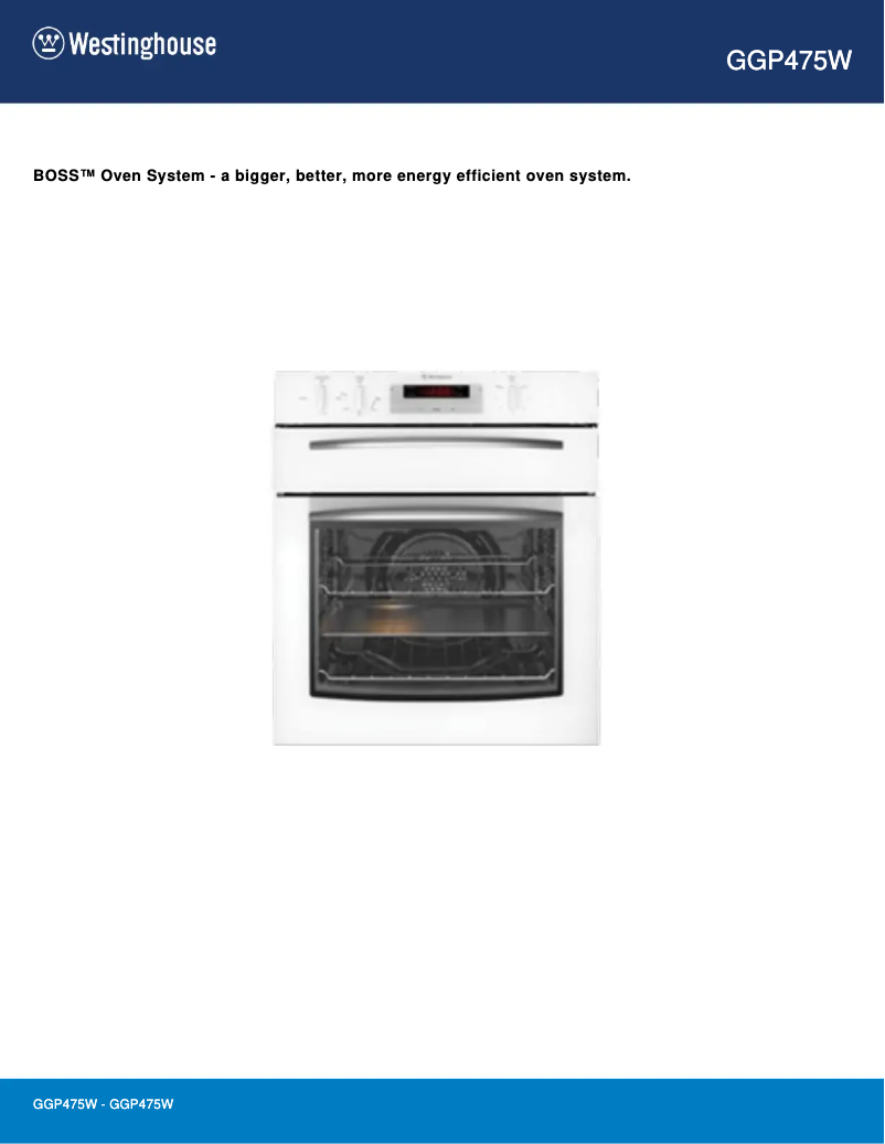 Image de la première page du manuel de l'appareil GGP475W