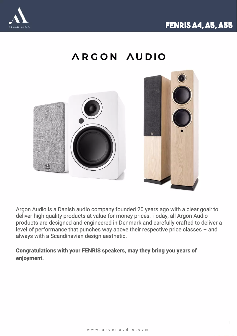 Página 1 del manual Manual de usuario Argon Fenris A55