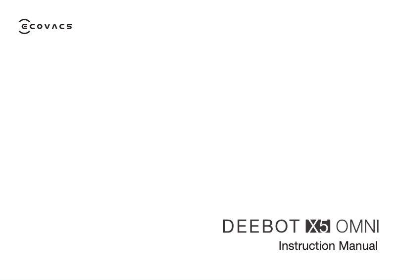 Page n°1 - Manuel utilisateur ECOVACS Deebot X5 Omni