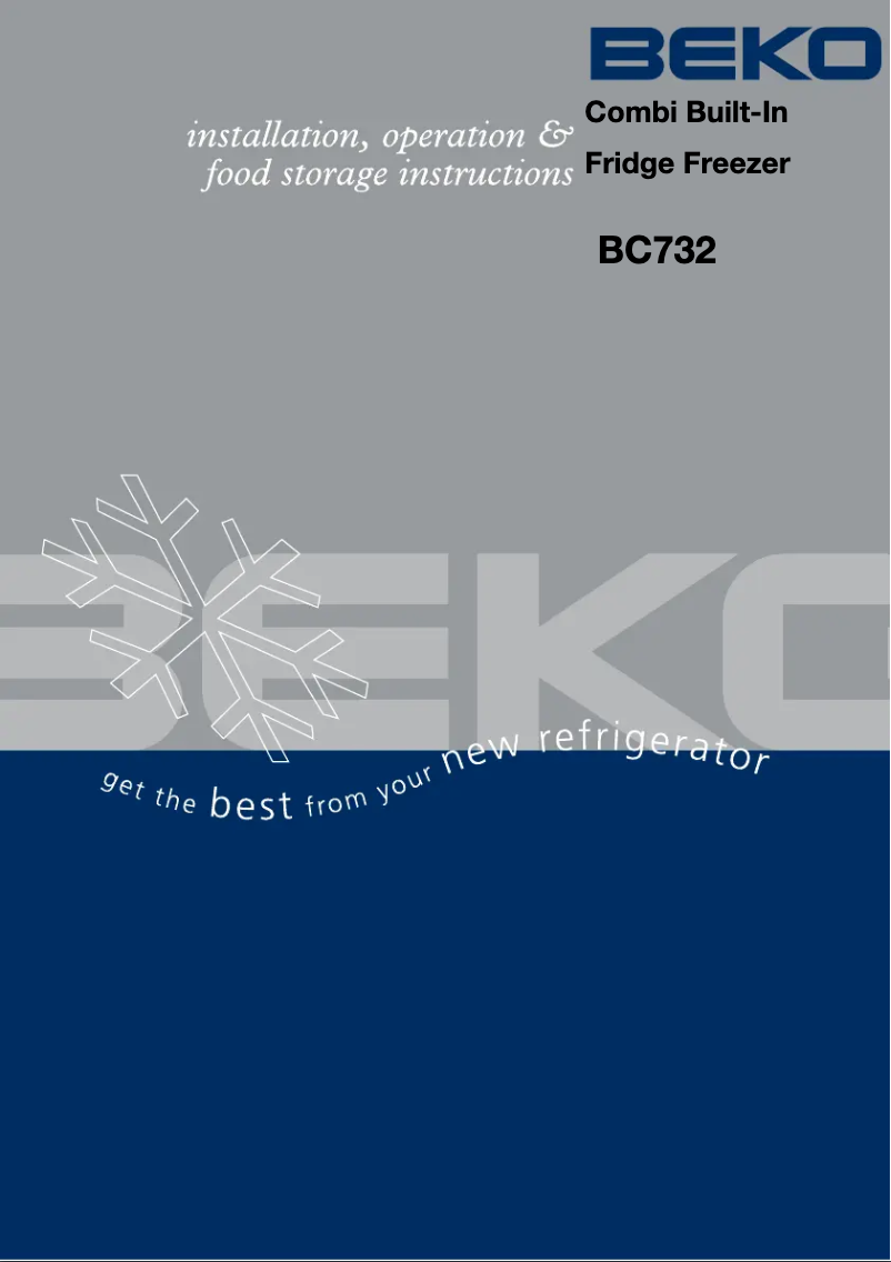 Page n°1 - Manuel utilisateur Beko BC 732