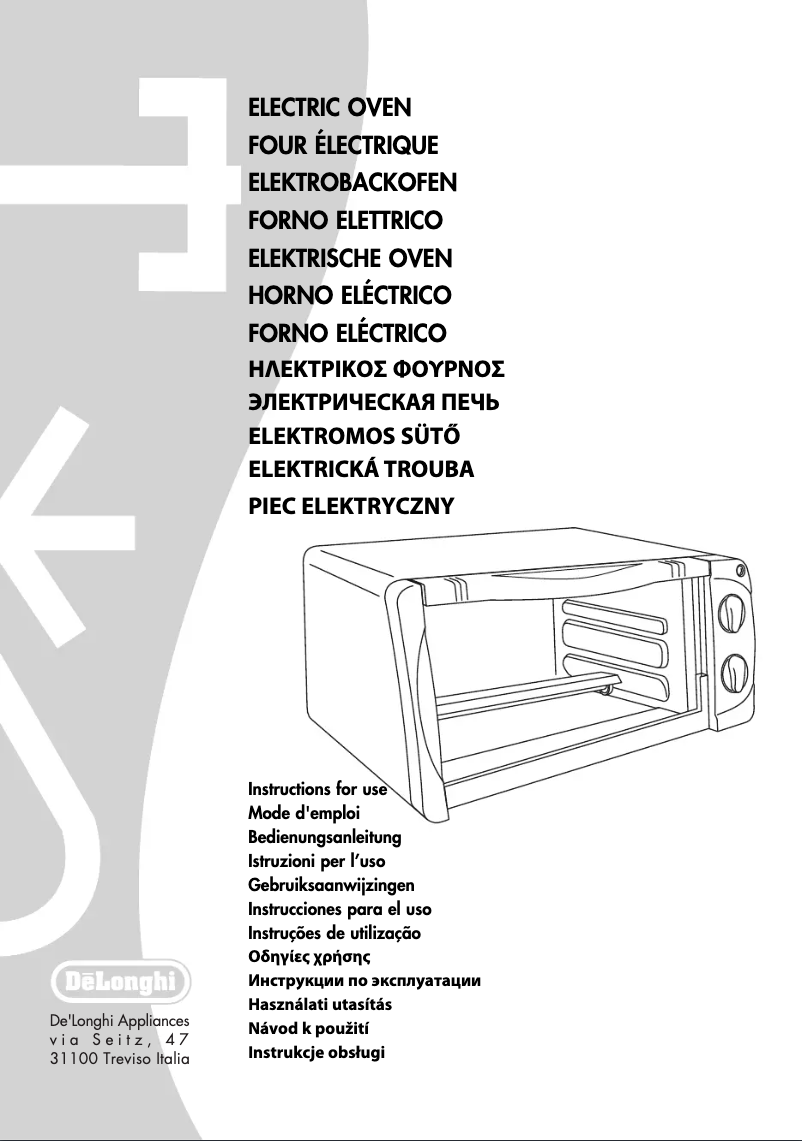 Page n°1 - Manuel utilisateur DeLonghi EO400