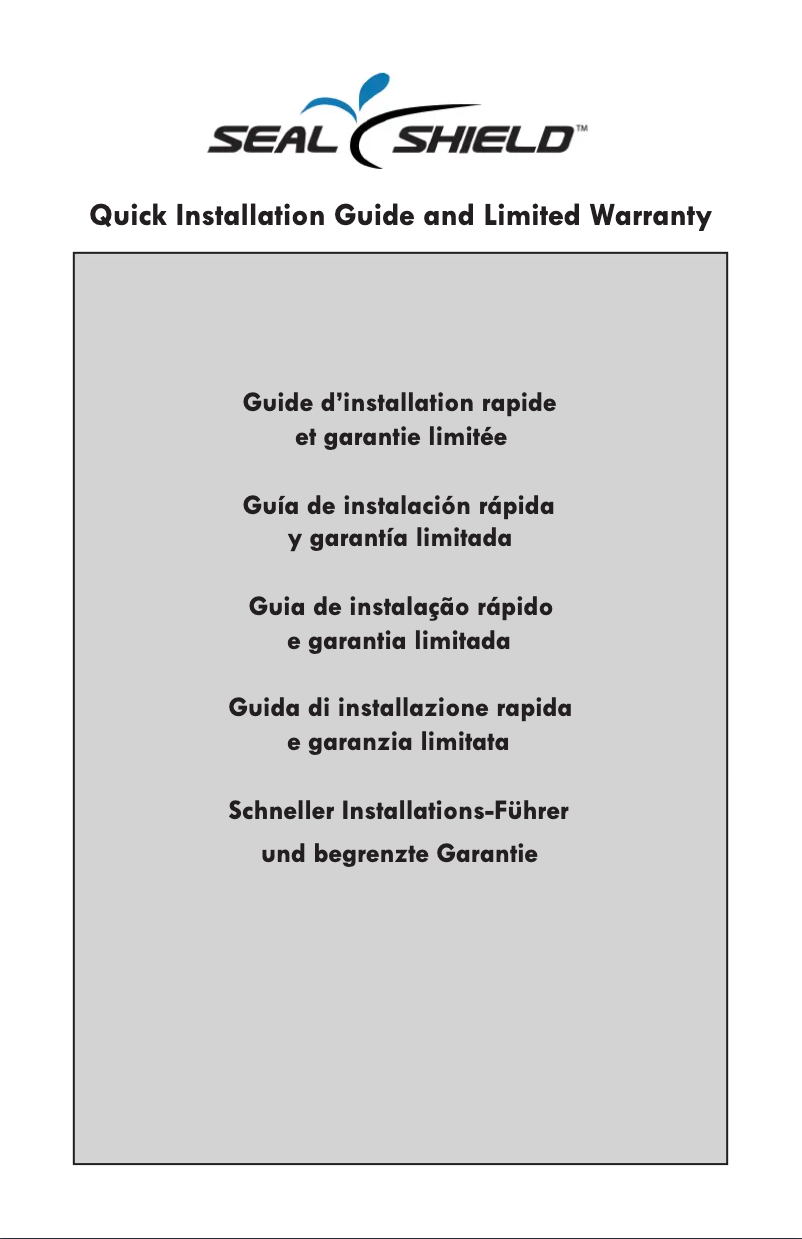 Page 1 de la notice Manuel utilisateur Seal Shield STWM042P
