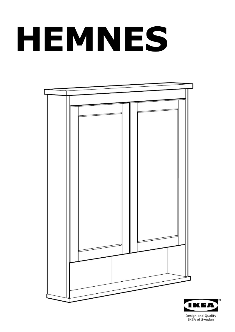 Page 1 de la notice Manuel utilisateur Ikea HEMNES 402.176.77