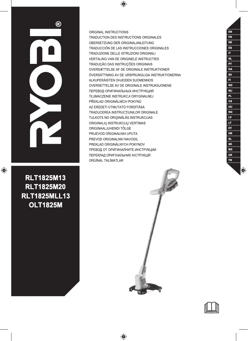 Page 1 of the manual User Manual RYOBI One+ RLT1825M20S
