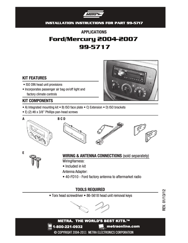 Página 1 del manual Manual de usuario Metra 99-5717