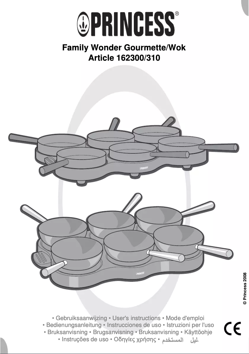 Page 1 de la notice Manuel utilisateur Princess Family Wonder Wok 162310