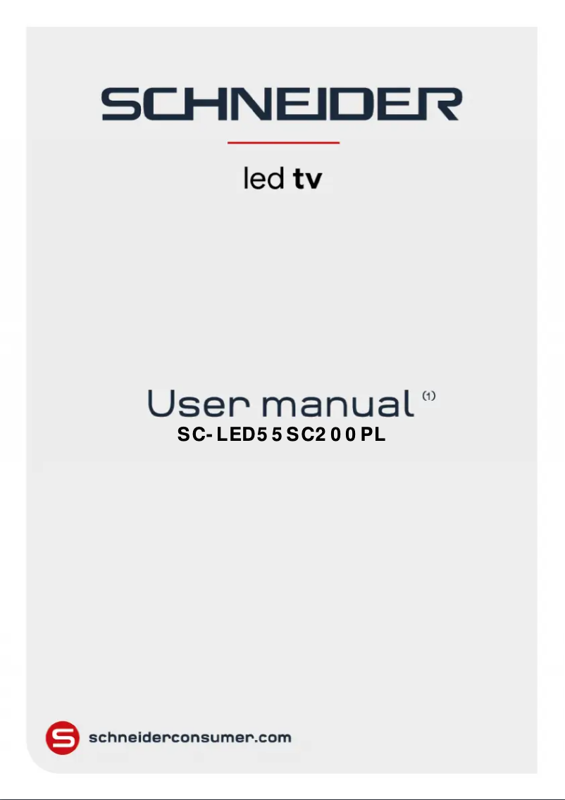 Page 1 de la notice Manuel utilisateur Schneider SC-LED55SC200PL