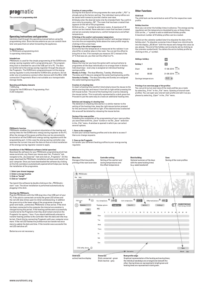 Image de la première page du manuel de l'appareil PROGmatic