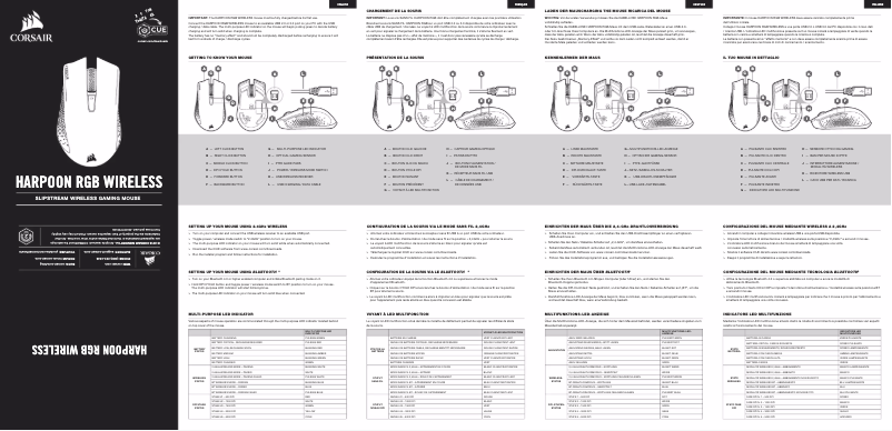 Página 1 del manual Manual de usuario Corsair Harpoon RGB Wireless