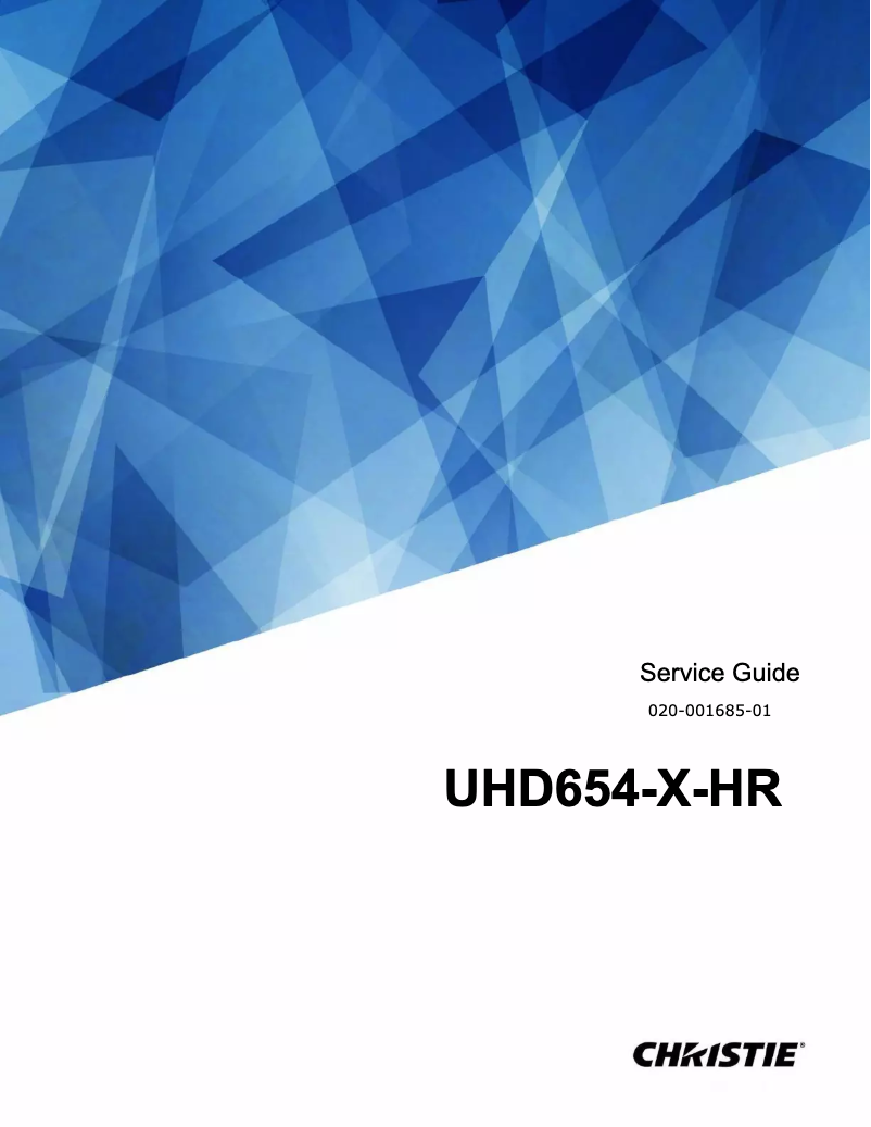 Image de la première page du manuel de l'appareil Ultra UHD654-X-HR