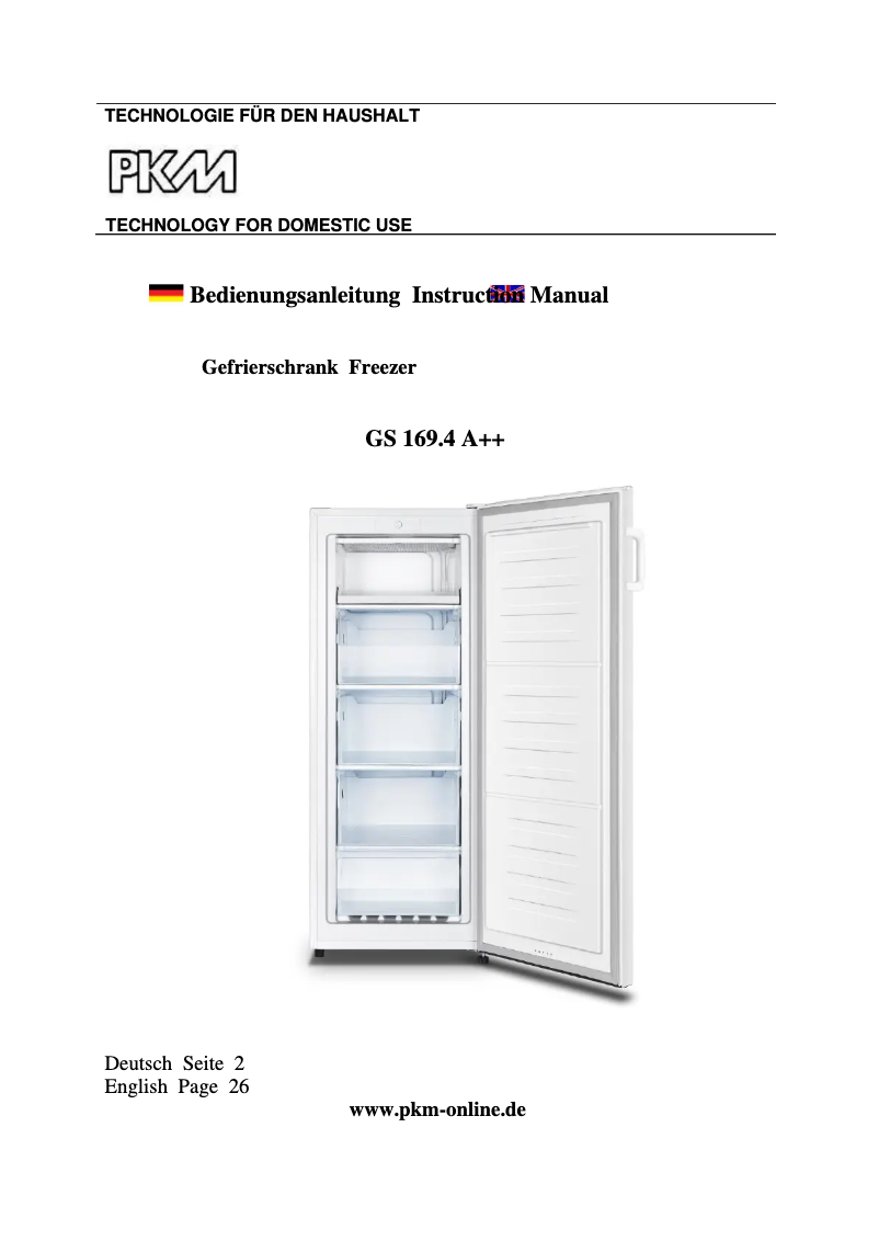 Image de la première page du manuel de l'appareil GS 169.4A++