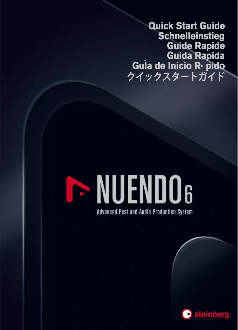 Page 1 de la notice Manuel utilisateur Steinberg Nuendo 6
