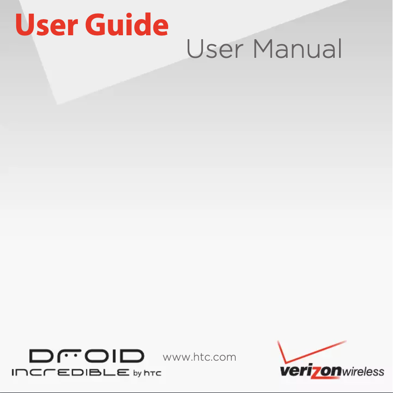 Page 1 de la notice Manuel utilisateur HTC Droid Incredible