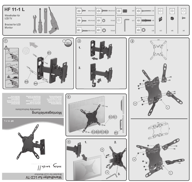 Page 1 de la notice Manuel utilisateur My Wall HF 11-1 L