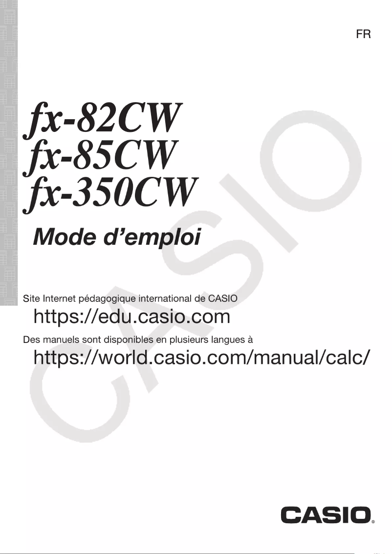 Image de la première page du manuel de l'appareil fx-82CW