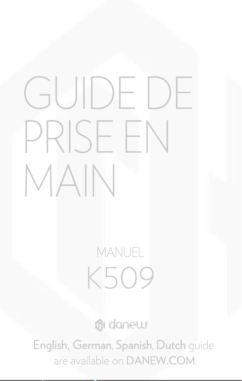 Page n°1 - Manuel utilisateur Danew K509