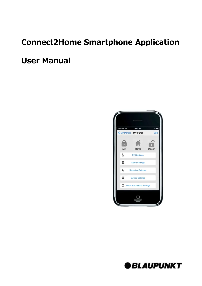 Page 1 de la notice Manuel utilisateur Blaupunkt Connect2Home app