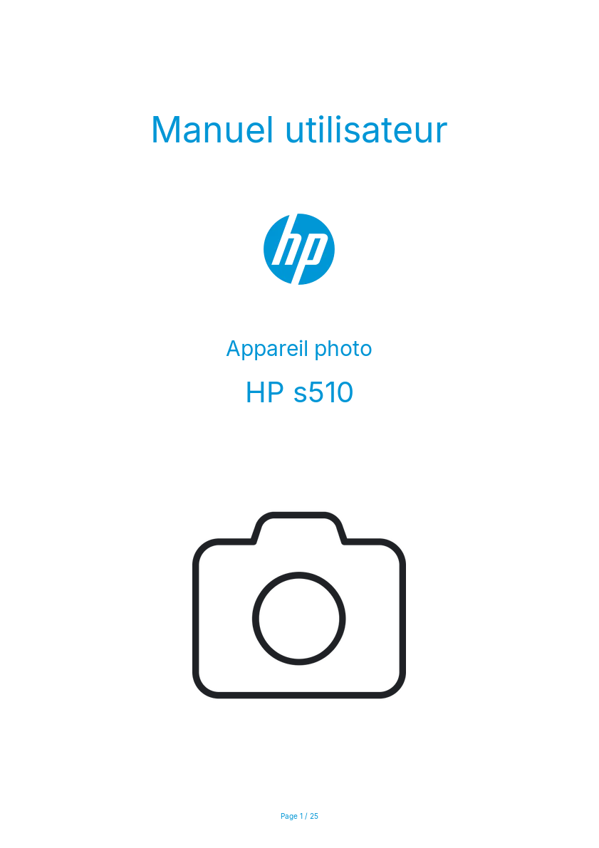 Image de la première page du manuel de l'appareil s510