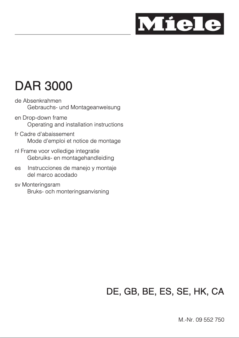 Image de la première page du manuel de l'appareil DAR 3000