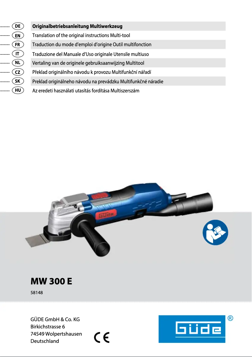 Image de la première page du manuel de l'appareil MW 300