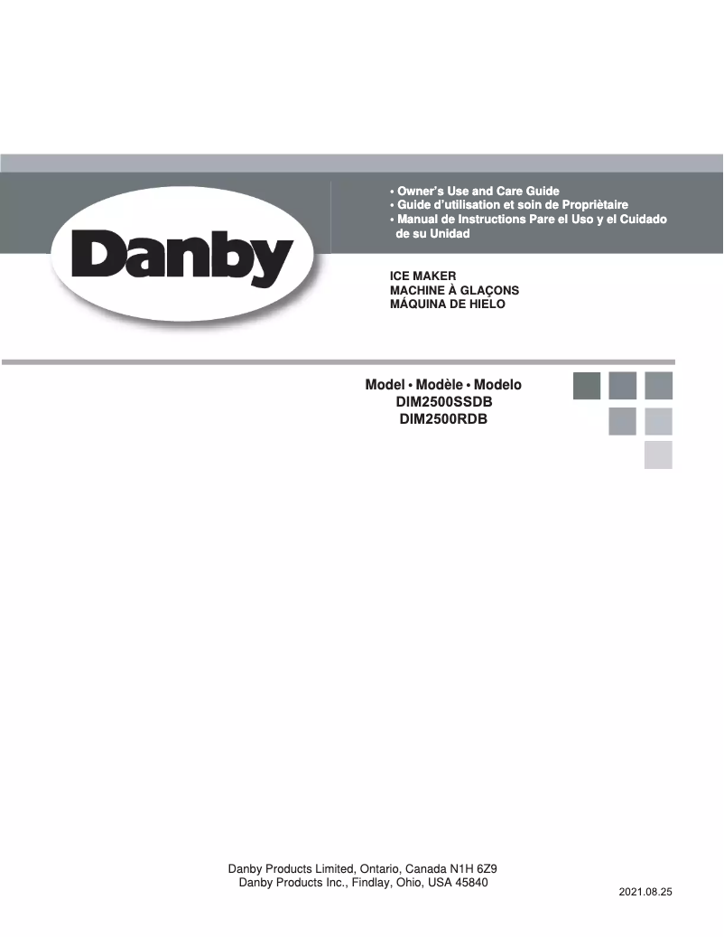 Page n°1 - Manuel utilisateur Danby DIM2500RDB