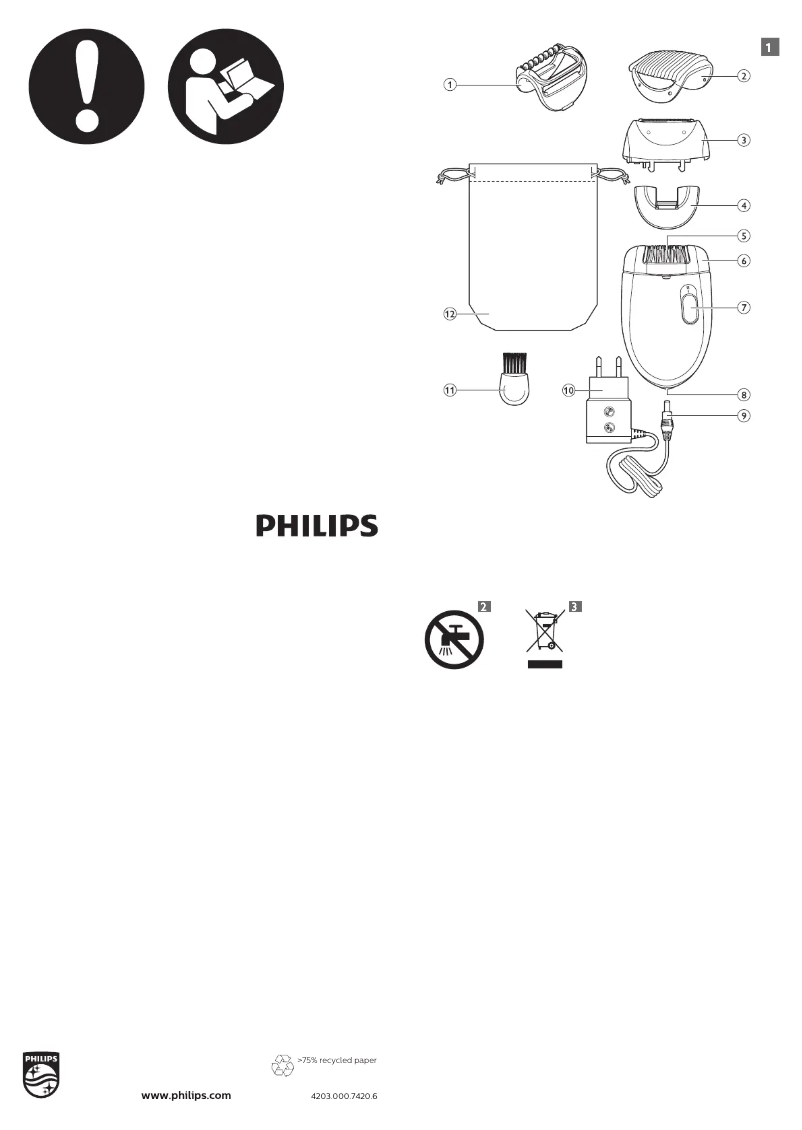Page n°1 - Manuel utilisateur Philips Satinelle HP6422