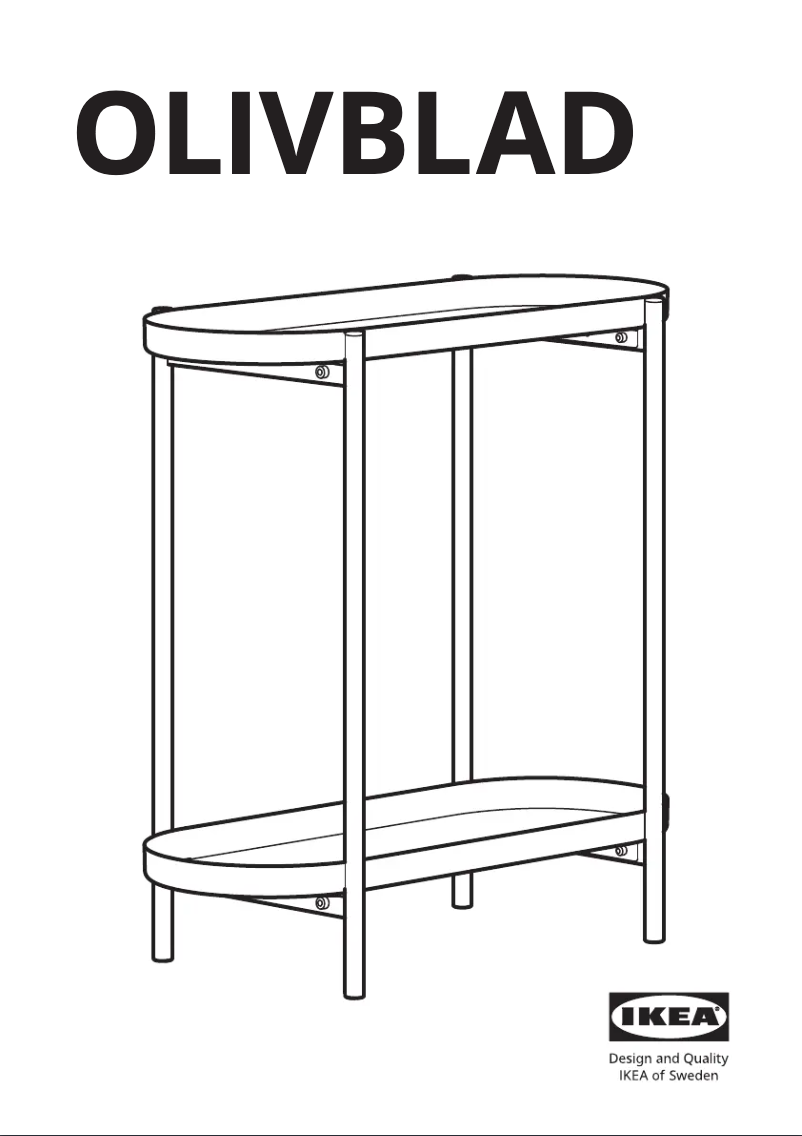 Page 1 de la notice Manuel utilisateur Ikea OLIVBLAD 104.866.47