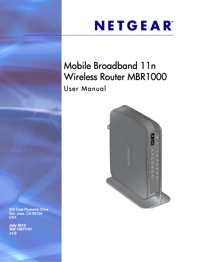 Page 1 de la notice Manuel utilisateur Netgear MBR1200