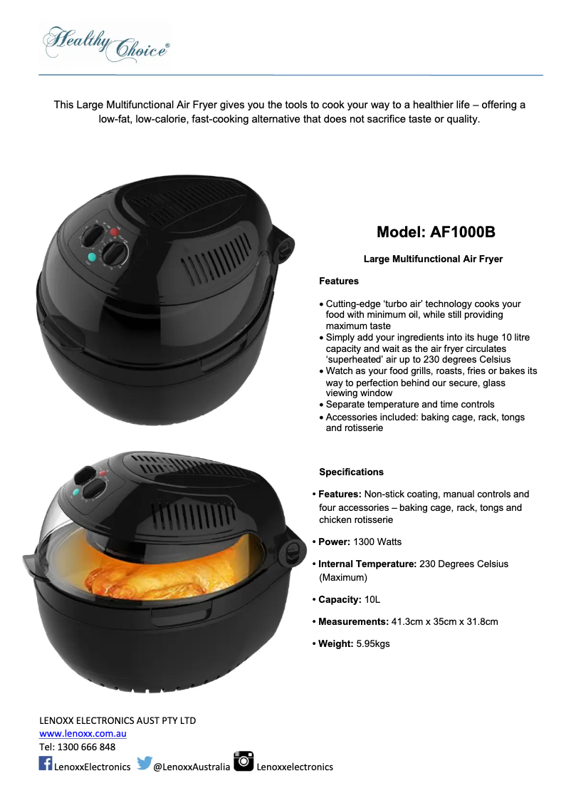 Image de la première page du manuel de l'appareil AF1000B