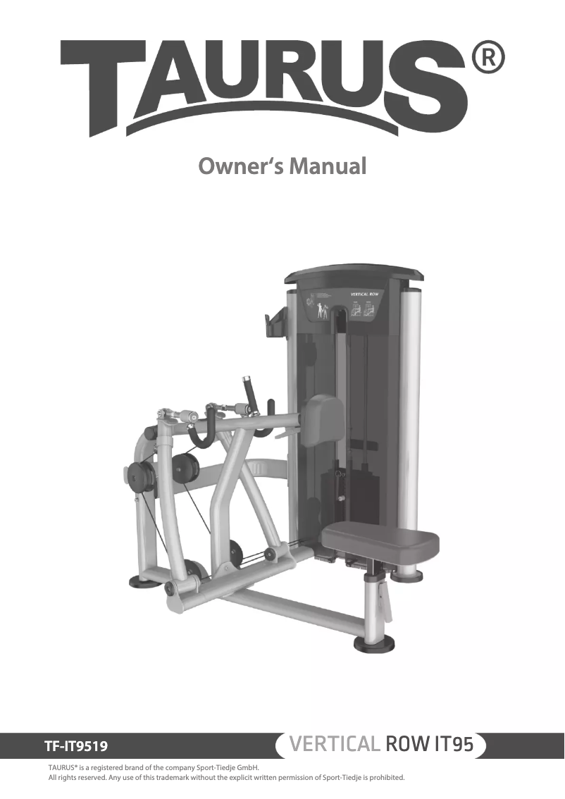 Page 1 de la notice Manuel utilisateur Taurus Mid Row IT95