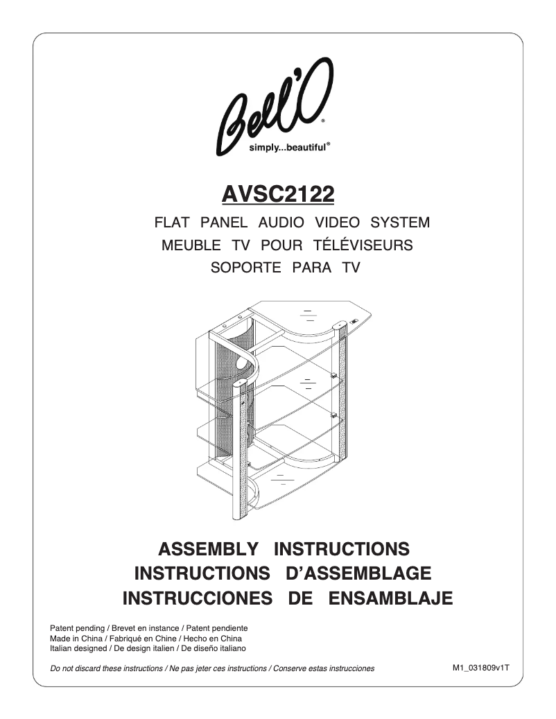 Imagen de la primera página del manual del dispositivo AVSC-2122