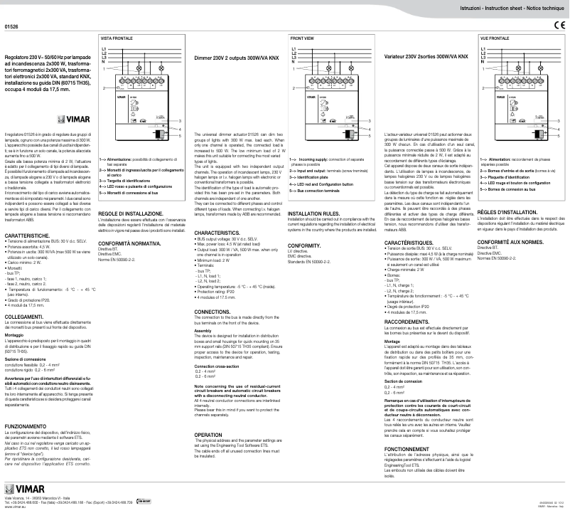 Image de la première page du manuel de l'appareil 01526