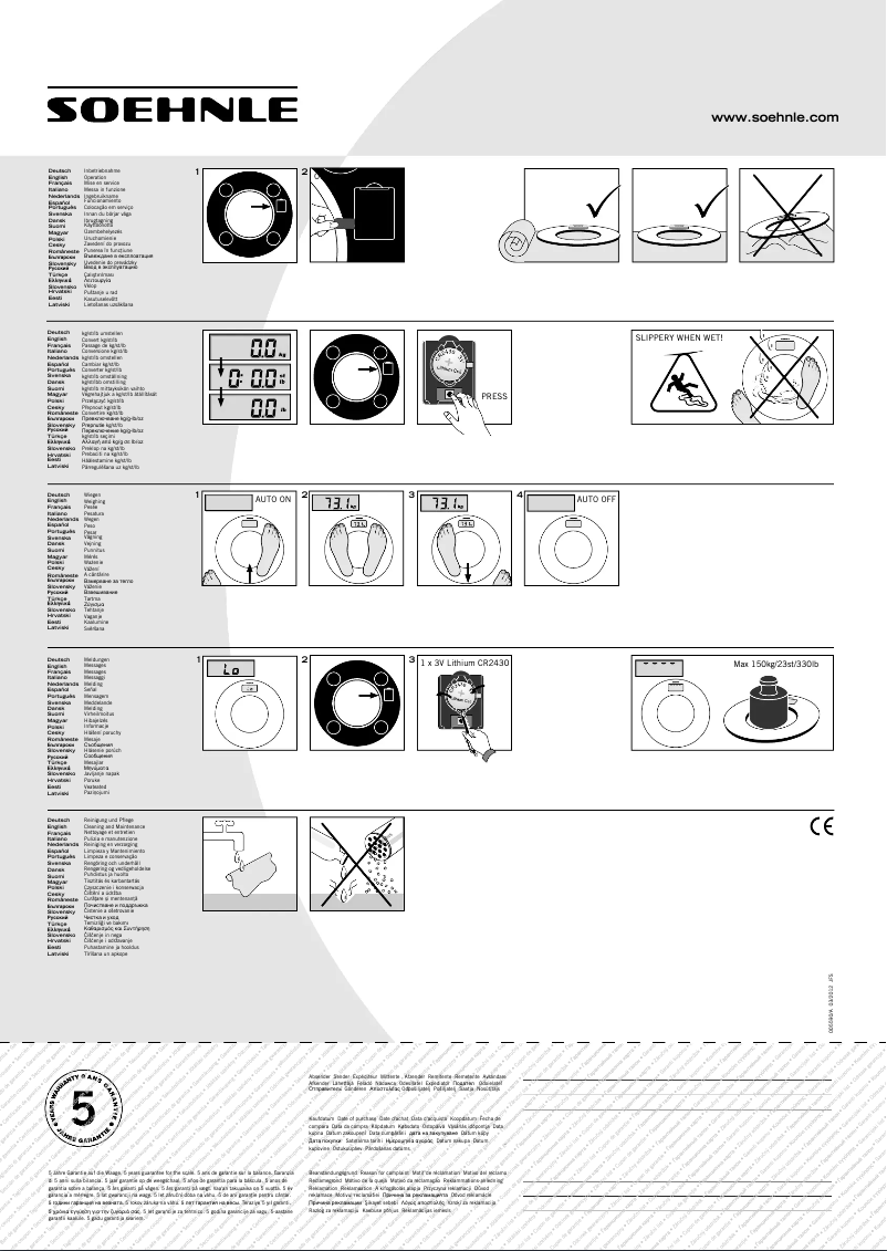 Page 1 de la notice Manuel utilisateur Soehnle Circle Balance 63330 9