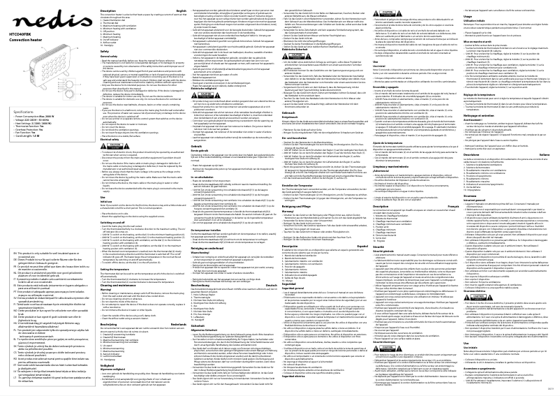 Página 1 del manual Manual de usuario Nedis HTCO40FBK