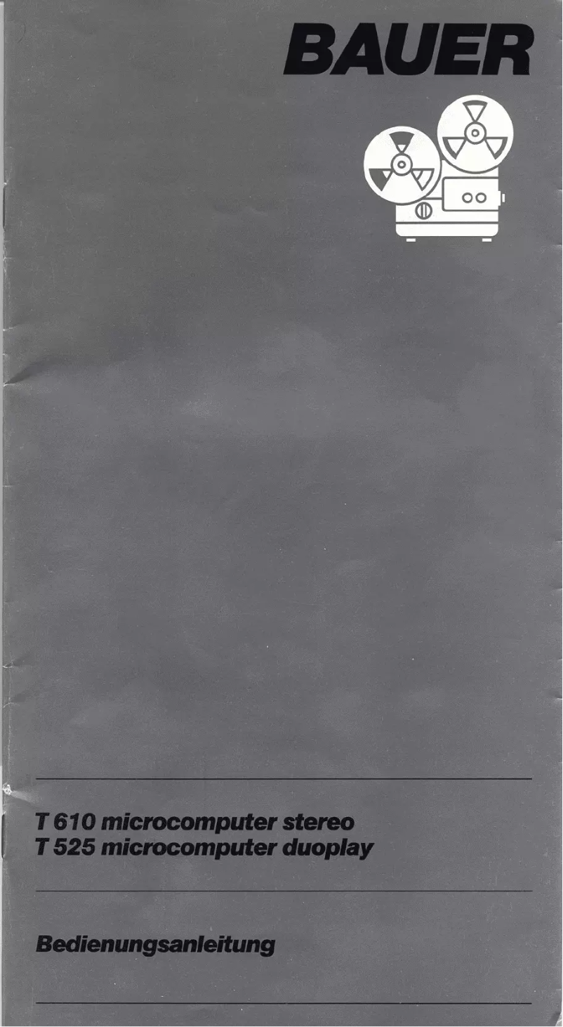 Page 1 de la notice Manuel utilisateur Bauer T525 Microcomputer Duoplay