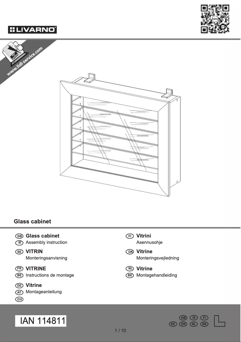 Page 1 de la notice Manuel utilisateur Livarno Lux IAN 114811