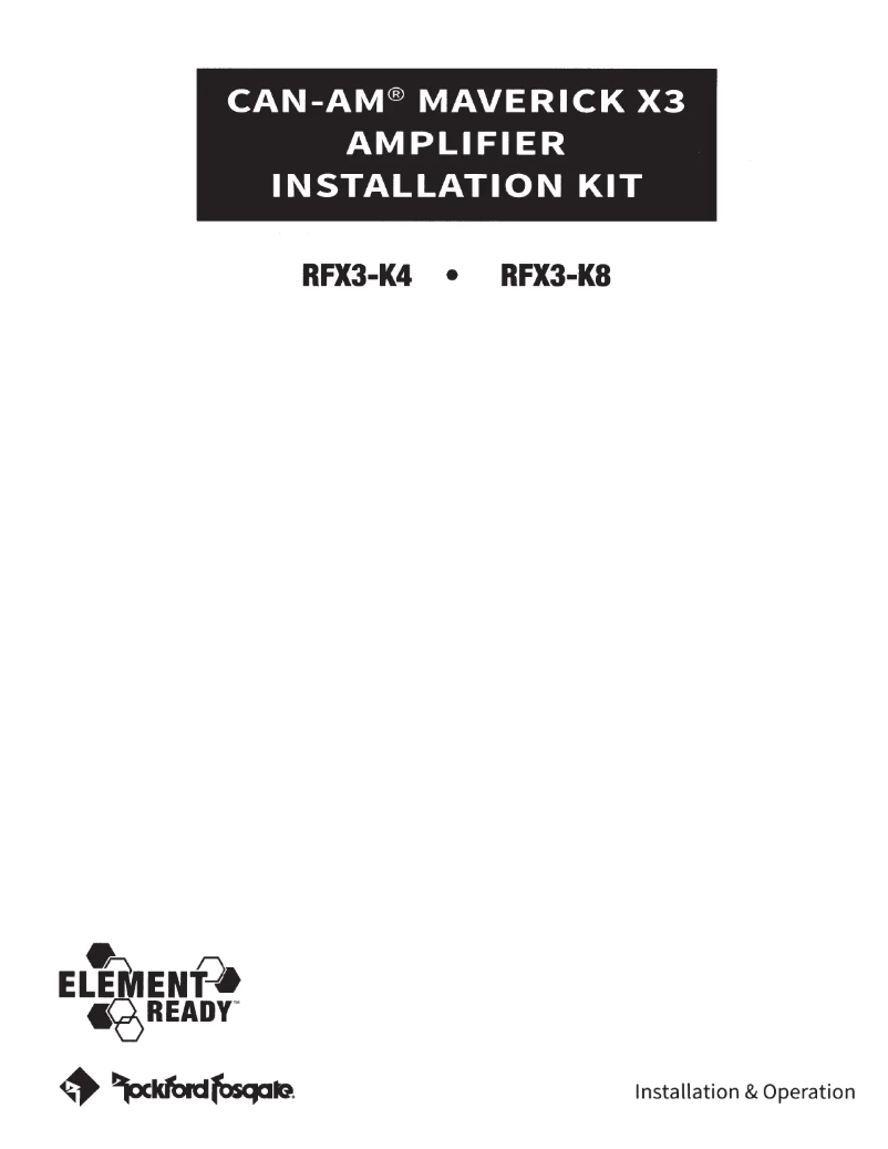 Page n°1 - Manuel utilisateur Rockford Fosgate RFX3-K8