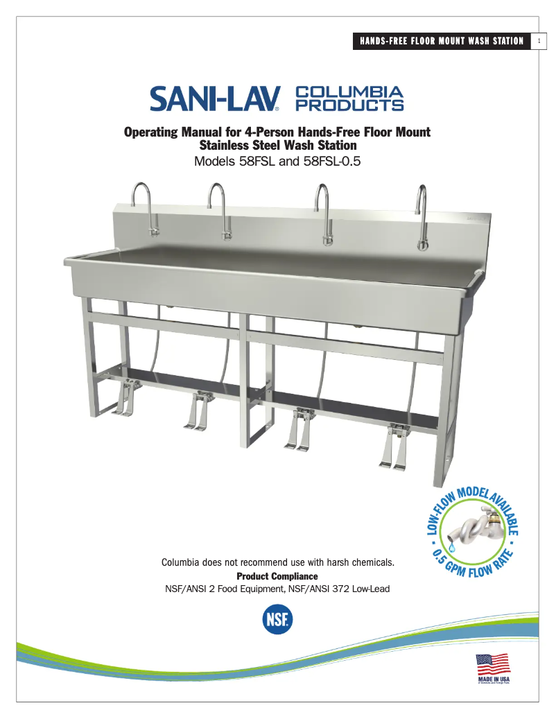 Página 1 del manual Manual de usuario Sani-Lav 58FSL