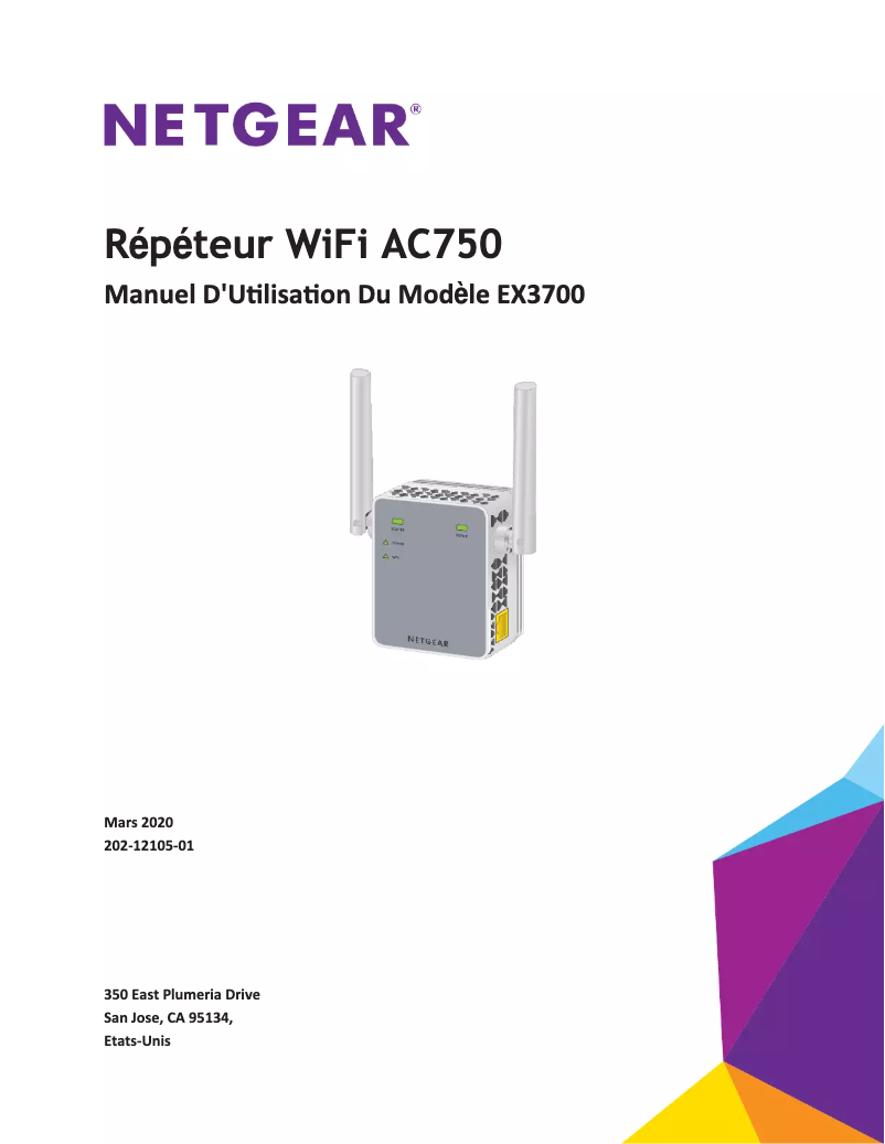 Page 1 de la notice Manuel utilisateur Netgear EX3700