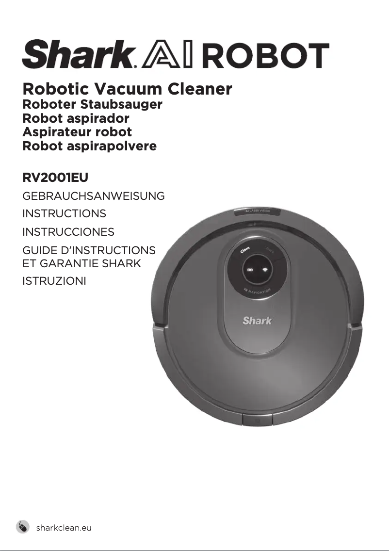 Page 1 de la notice Manuel utilisateur Shark AI Robot RV2001EU